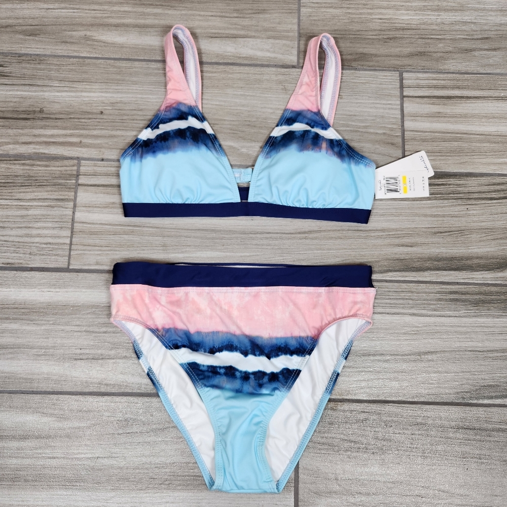 SPLENDID Tie Dyed Striped Bikini Set